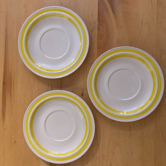 Set of 9 Vintage - 1546 Yellow Hand Painted Lunastone - Korea - Picture 12 of 16